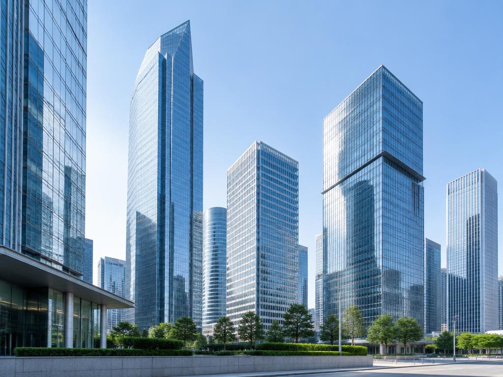 Edificios de un distrito financiero